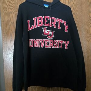 Vintage Black LIBERTY University Champion Hoodie Medium